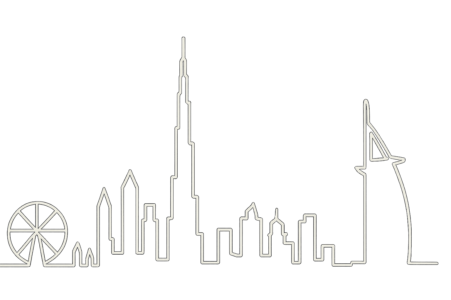Dubai City Skyline